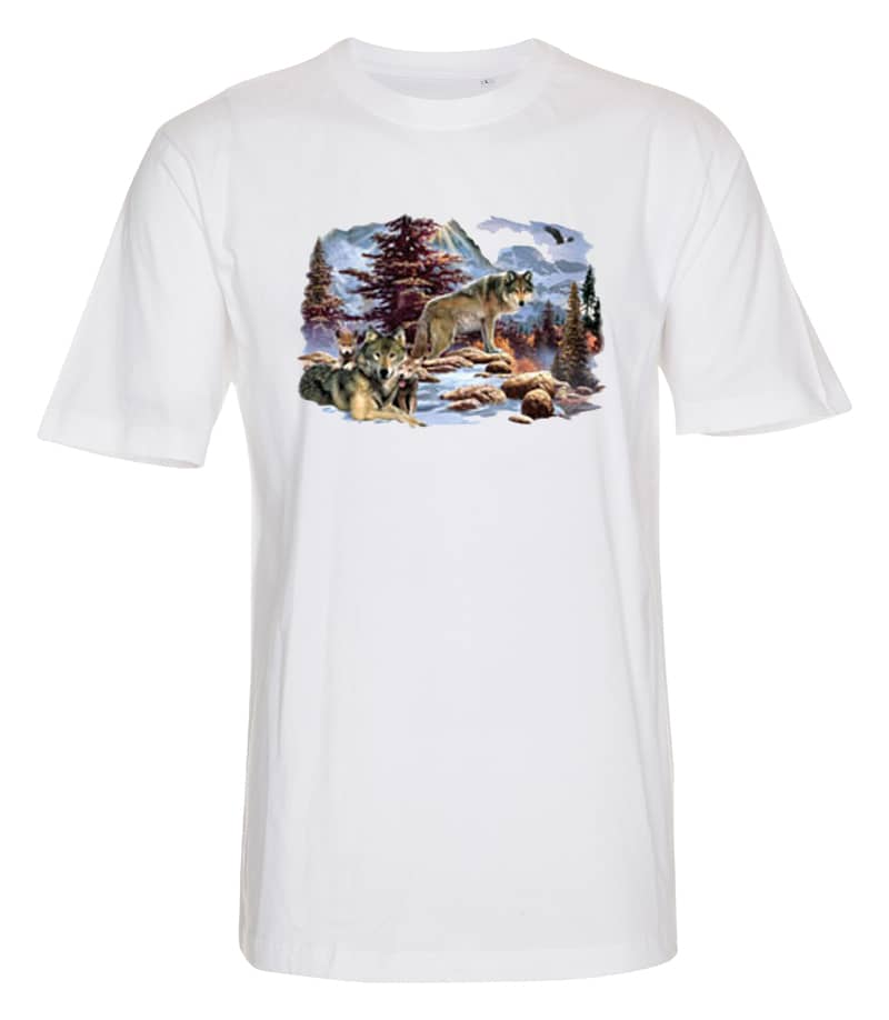 T-shirt med Vargmotiv