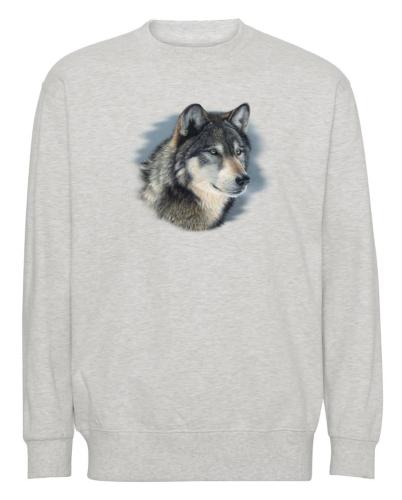 Collegetröja med varghuvud