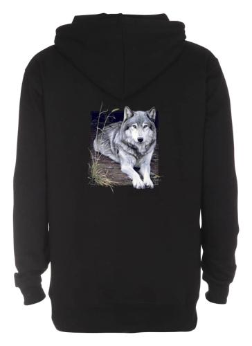 Luvtröja med vargmotiv