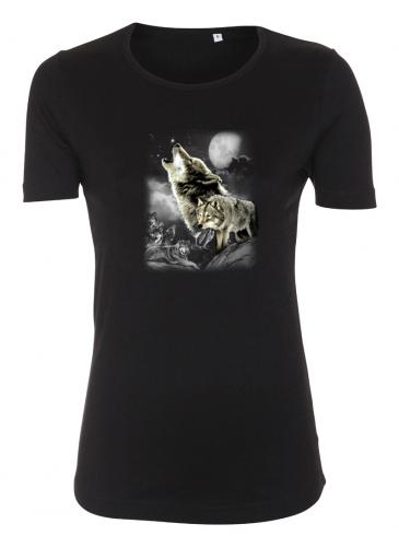 Figursydd t-shirt med Vargmotiv