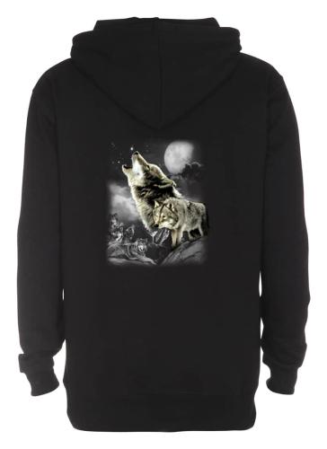 Luvtröja med vargmotiv