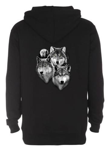 Luvtröja med vargmotiv