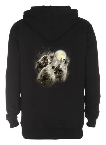 Luvtröja med vargmotiv