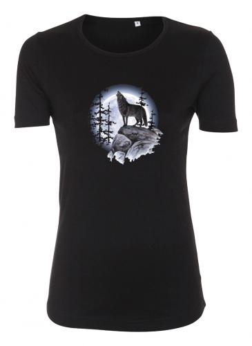 Figursydd t-shirt med Vargmotiv