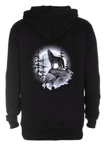 Luvtröja med vargmotiv