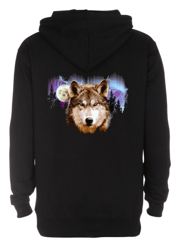 Luvtröja med vargmotiv