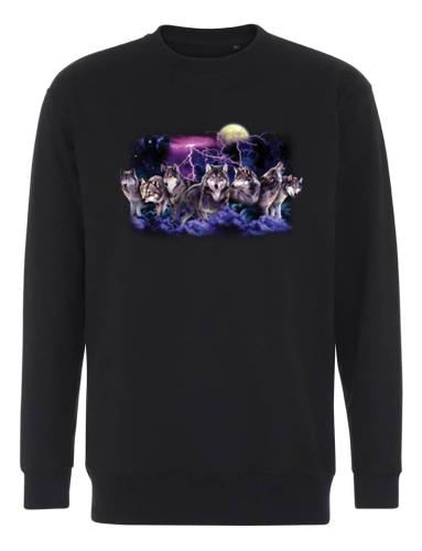 Collegetröja med Vargflock