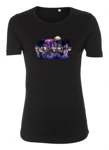 Figursydd t-shirt med Vargmotiv