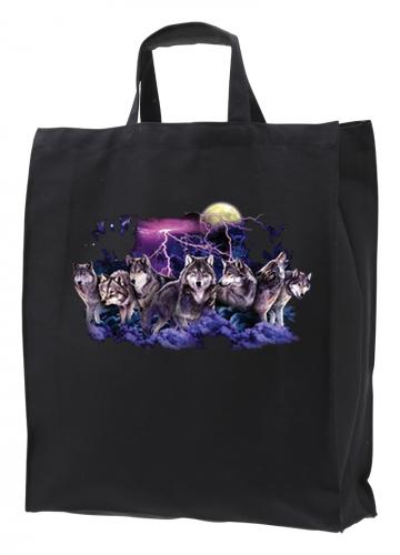 Tygkasse med vargmotiv