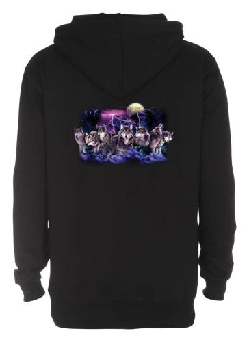 Luvtröja med vargmotiv