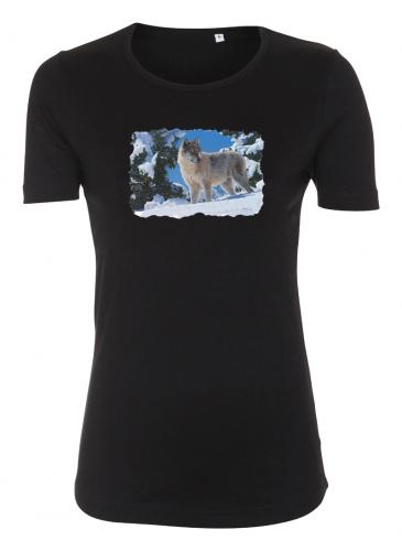 Figursydd t-shirt med Vargmotiv