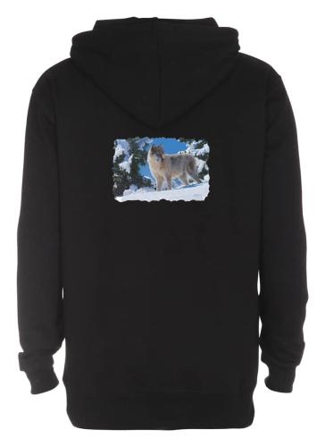 Huvjacka med vargmotiv