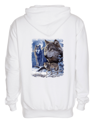 Luvtröja med vargmotiv