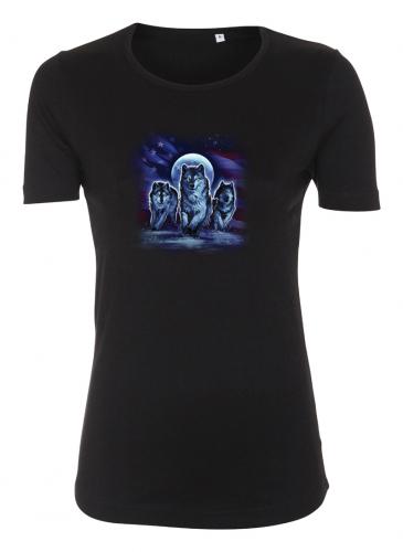 Figursydd t-shirt med Vargmotiv