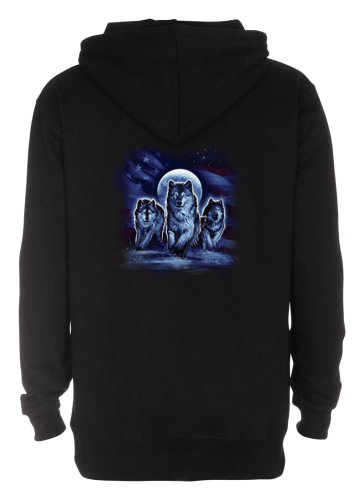 Luvtröja med vargmotiv