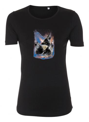 Figursydd t-shirt med Vargmotiv
