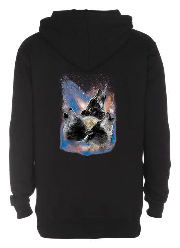 Luvtröja med vargmotiv