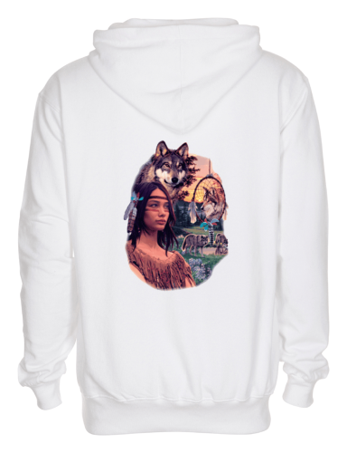 Luvtröja med vargmotiv