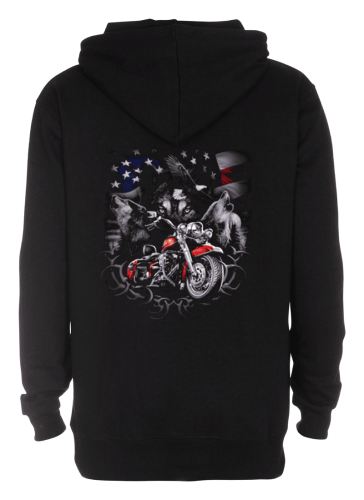 Luvtröja med vargmotiv