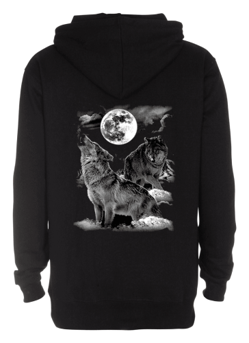 Luvtröja med vargmotiv