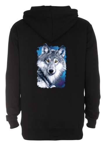 Luvtröja med vargmotiv