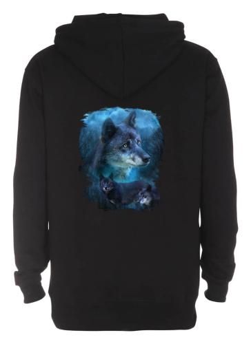 Luvtröja med vargmotiv