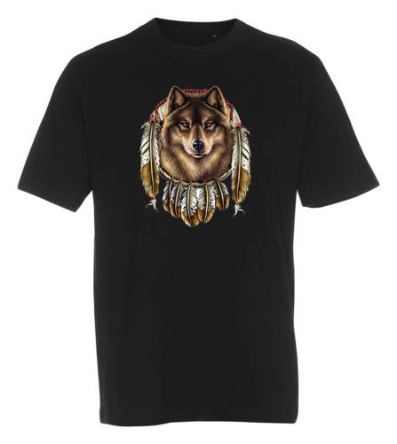 T-shirt med Varg och Indianmotiv