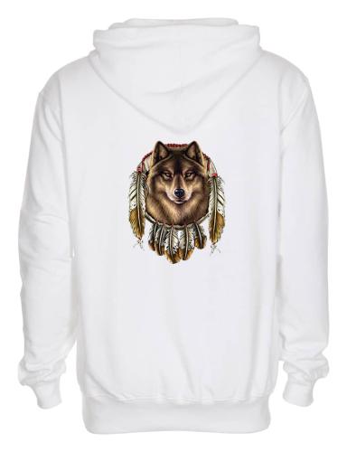 Luvtröja med Vargmotiv