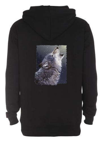 Huvjacka med ylande varg