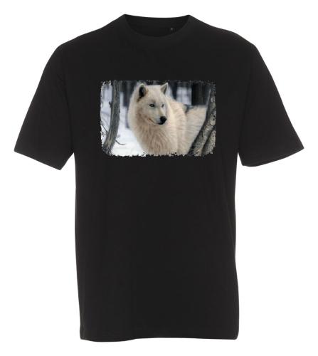 T-shirt med Varg i vinterlandskap