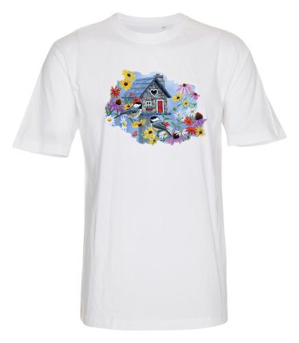 T-shirt med Fåglar o Blommor