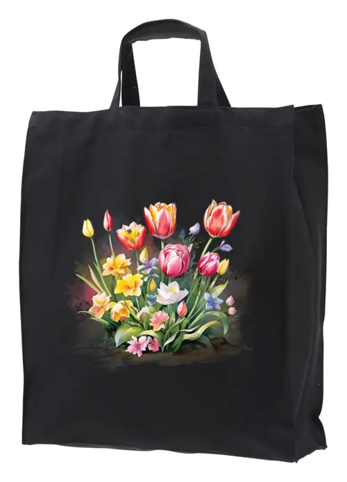 Tygkasse med Blomstermotiv