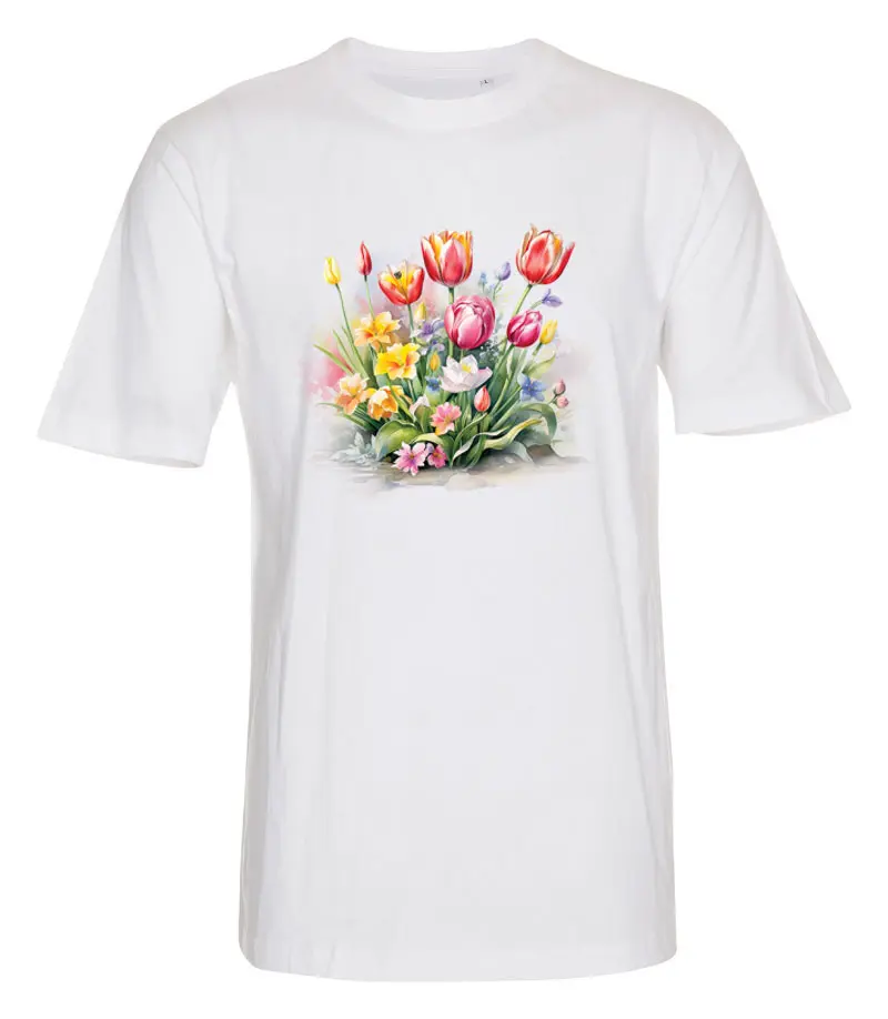 T-shirt med Blomstermotiv