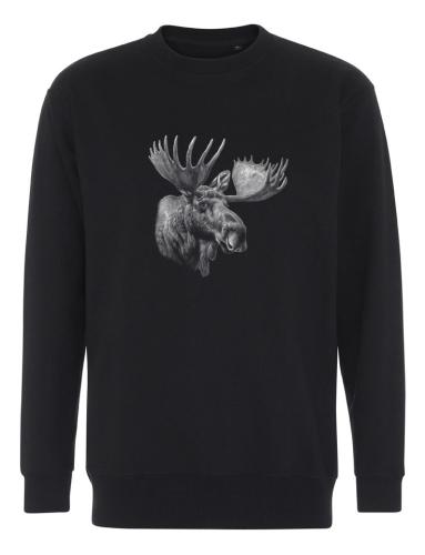 Collegetröja med ett Älgmotiv