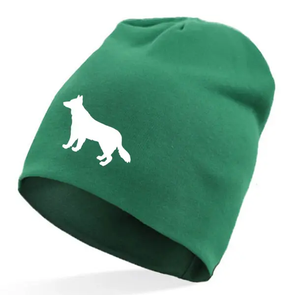 Mössa med Vit Herdehund