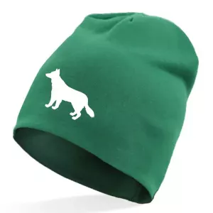 Mössa med Vit Herdehund