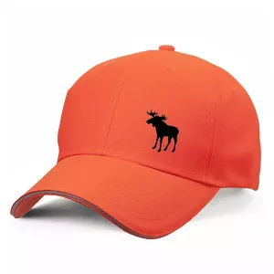 Orange Reflexkeps med Älgsiluett
