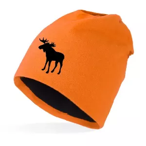 Fleecefodrad Mössa med Älg