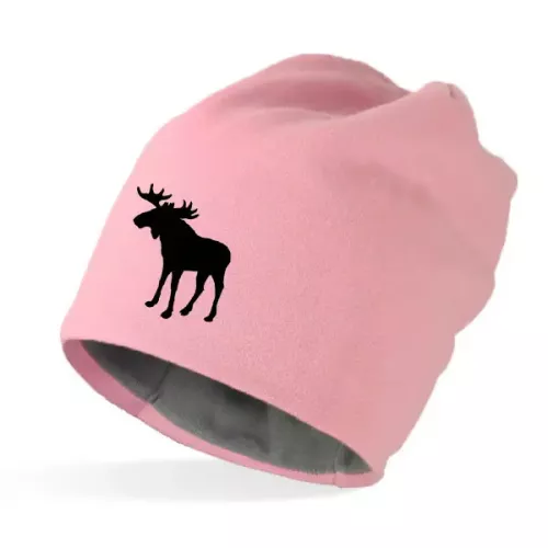 Fleecefodrad Mössa med Älg