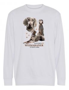 Collegetröja med Weimaraner