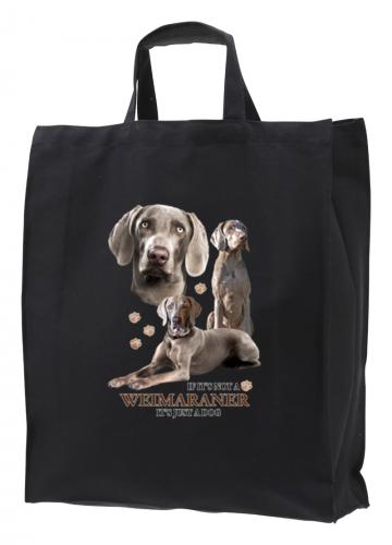 Tygkasse med Weimaraner