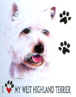 T-shirt med Westie