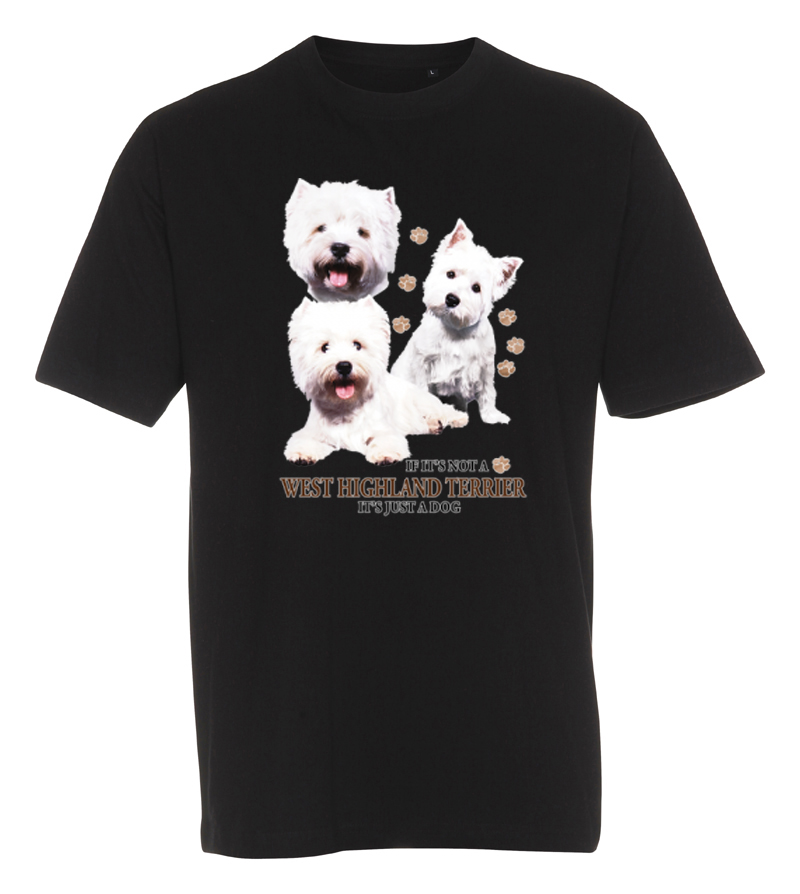 T-shirt med West Highland White Terrier