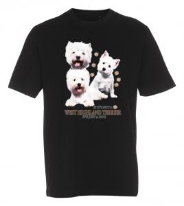 T-shirt med West Highland White Terrier