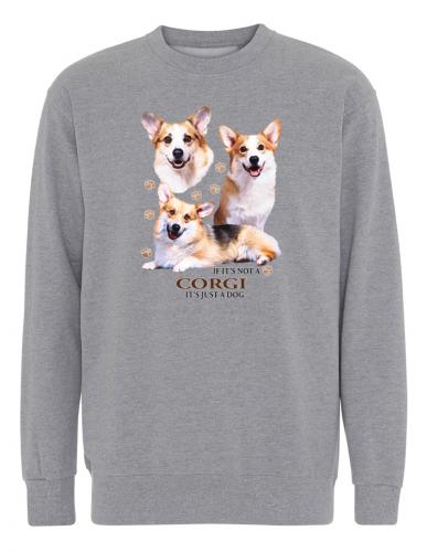 Collegetröja med Welsh Corgi