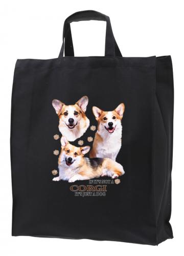 Tygkasse med Welsh Corgi