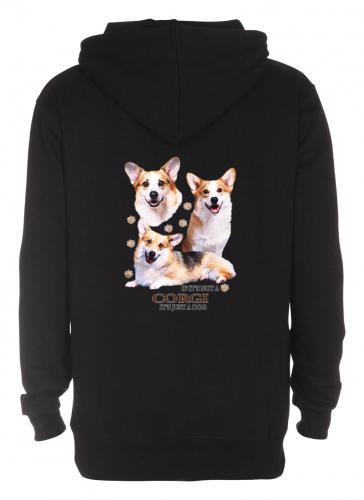 Huvjacka med Welsh Corgi