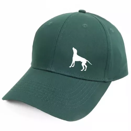 Keps med en Weimaraner