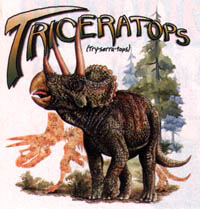 T-shirt med Triceratops