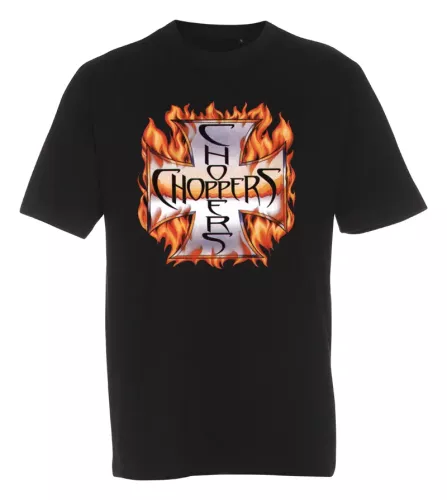 T-shirt Choppers Cross with Flames